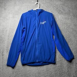 Dodgers Jacket Men's Small Blue Embroidered Zip Up